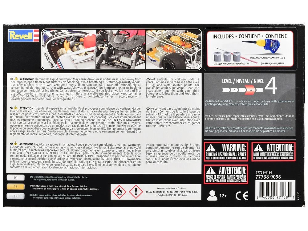 Level 4 Model Kit Porsche 917/10 All-Included Kit 1/32 Scale Model by Revell view 5