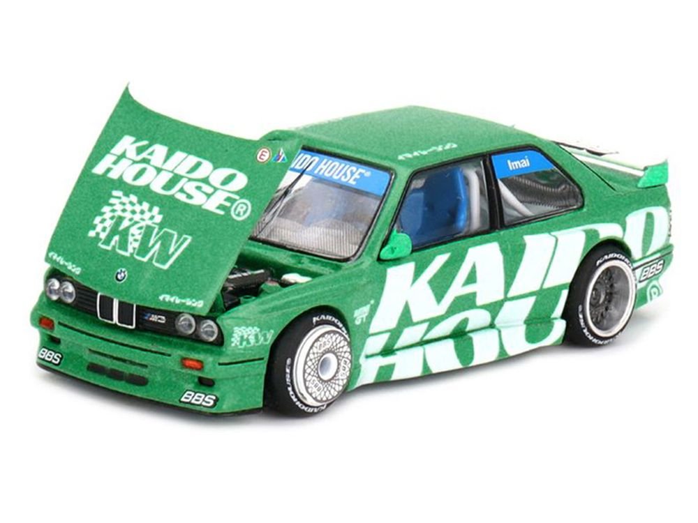 BMW M3 "Kaido Works V2" Green Metallic with Graphics (Designed by Jun Imai) "Kaido House" Special 1/64 Diecast Model Car by Mini GT view 2
