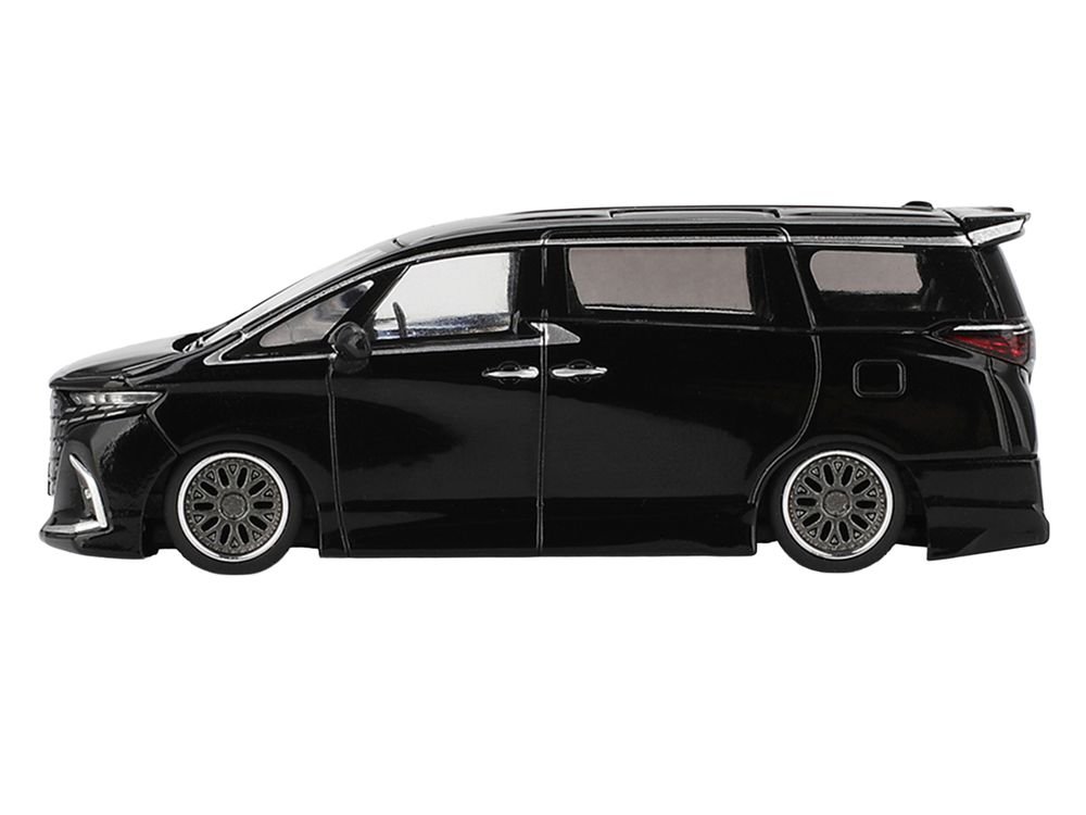 Toyota Alphard 40 KUHL Van RHD (Right Hand Drive) Black Limited Edition 1/64 Diecast Model Car by Mini GT view 3