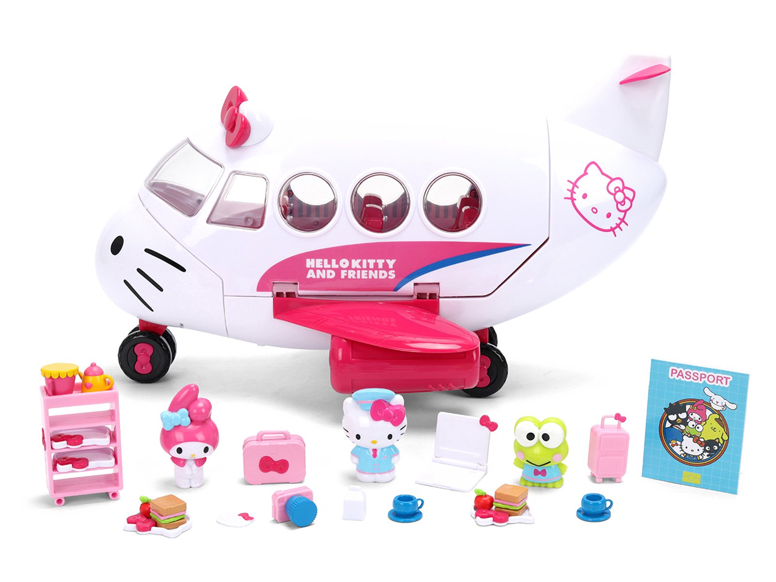 "Hello Kitty and Friends" Airplane Set with 3 Figures Model by Jada view 3