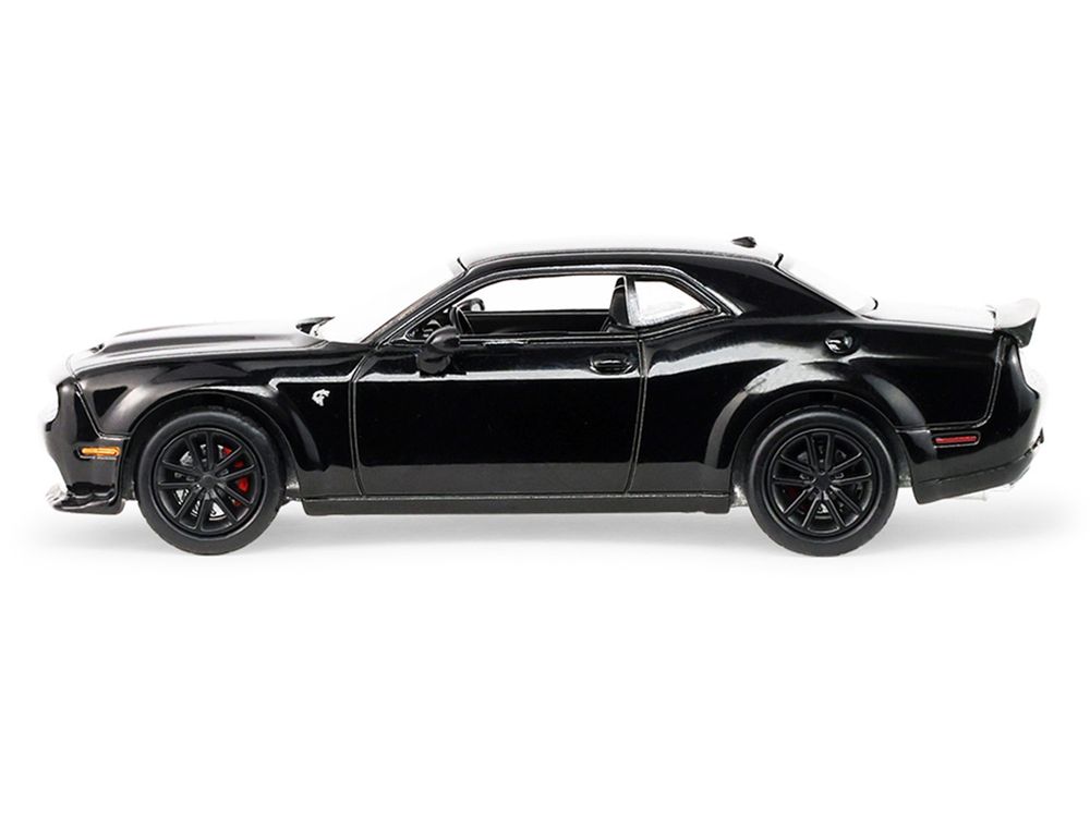 2023 Dodge Challenger SRT Hellcat Widebody Black "Auto Mall" Series 8 1/64 Diecast Model Car by Greenlight view 3