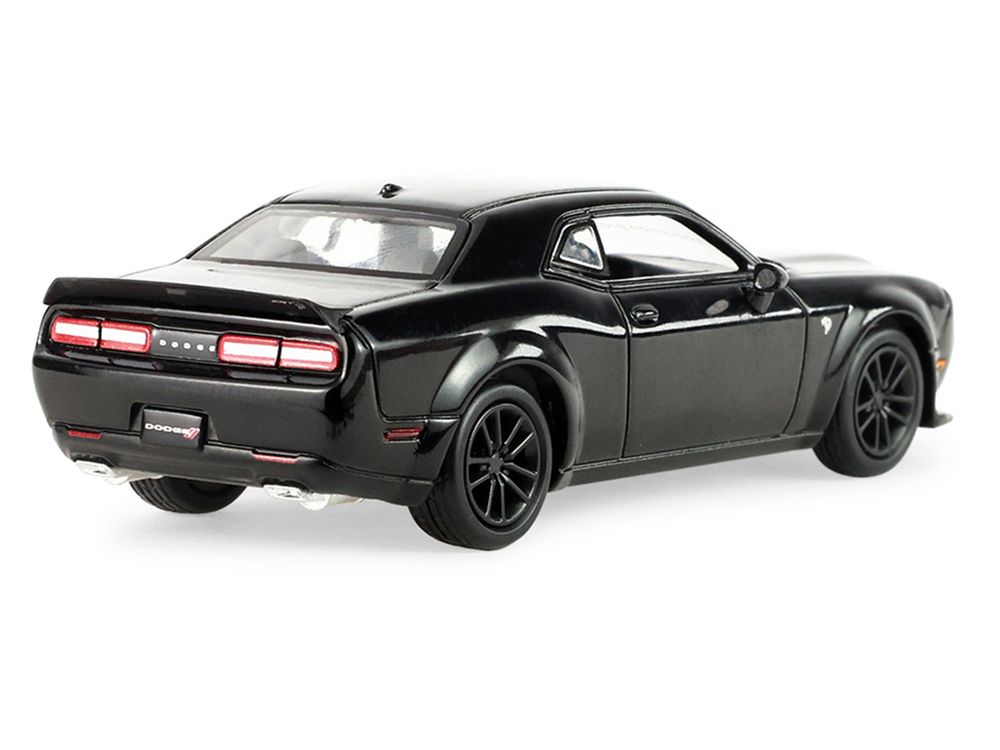 2023 Dodge Challenger SRT Hellcat Widebody Black "Auto Mall" Series 8 1/64 Diecast Model Car by Greenlight view 4