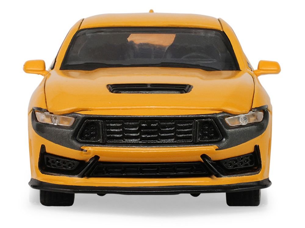 2024 Ford Mustang Dark Horse Yellow Splash Metallic "Auto Mall" Series 8 1/64 Diecast Model Car by Greenlight view 4