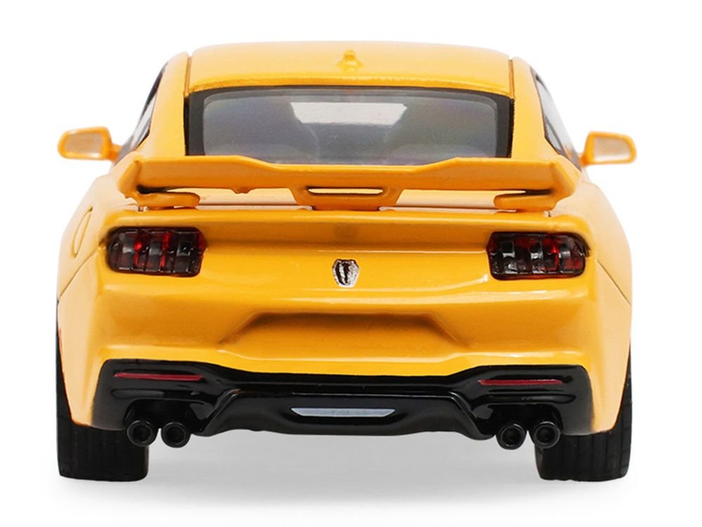 2024 Ford Mustang Dark Horse Yellow Splash Metallic "Auto Mall" Series 8 1/64 Diecast Model Car by Greenlight view 5