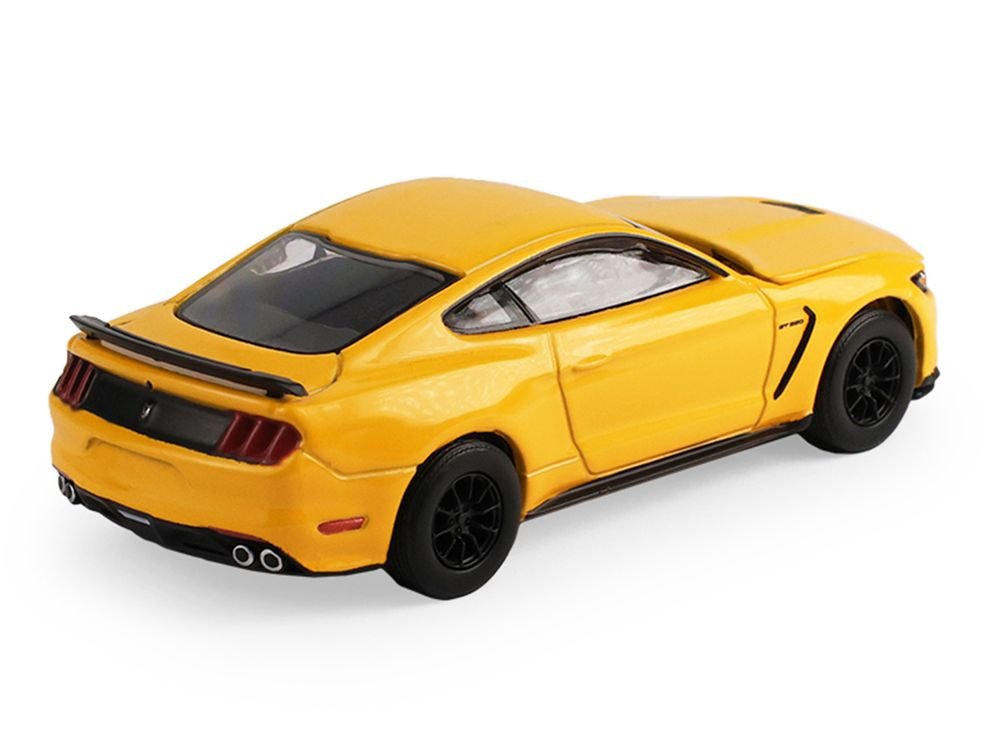 2017 Ford Mustang Shelby GT350 Triple Yellow Tri-Coat "Stampede" Series 2 1/64 Diecast Model Car by Greenlight view 3