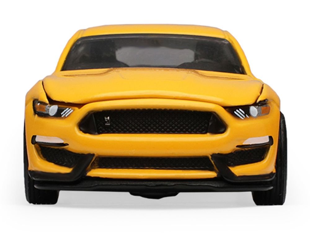 2017 Ford Mustang Shelby GT350 Triple Yellow Tri-Coat "Stampede" Series 2 1/64 Diecast Model Car by Greenlight view 4