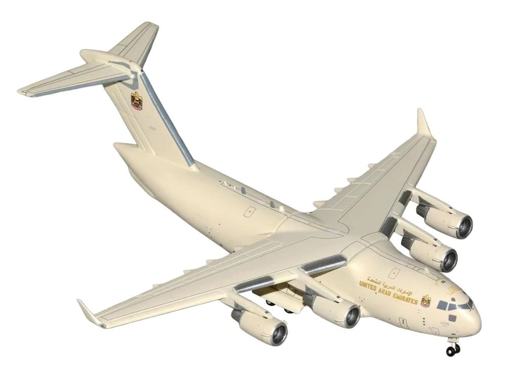 Boeing C-17 Globemaster III Transport Aircraft "United Arab Emirates Air Force" Beige "Gemini Macs" Series 1/400 Diecast Model Airplane by GeminiJets view 2