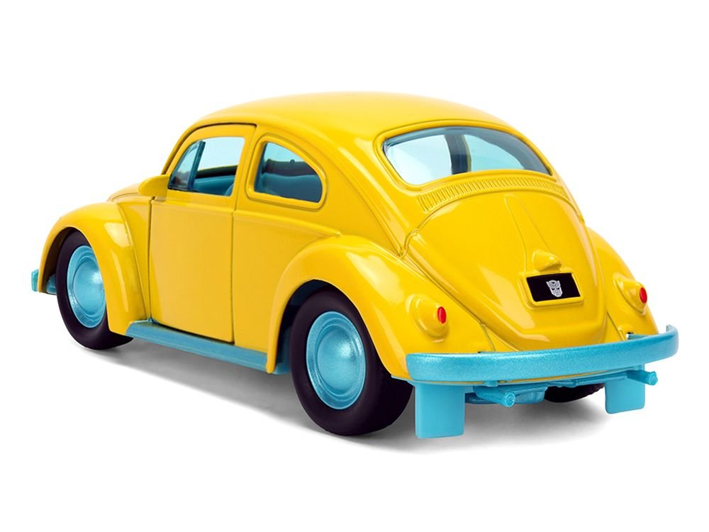 Volkswagen Beetle "Bumblebee" Yellow with Blue Interior "Transformers - Energon Surge" "Hollywood Rides" Series 1/32 Diecast Car Model by Jada view 5