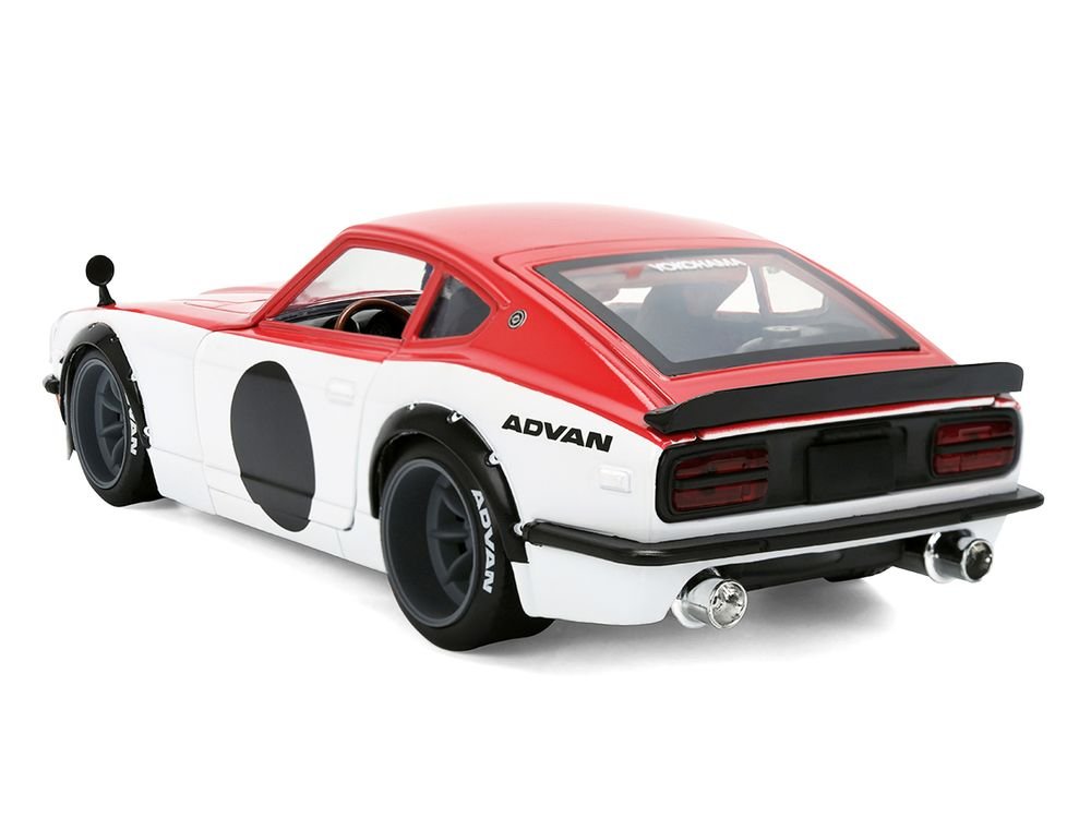 1972 Datsun 240Z Red and White "JDM Tuners" Series 1/24 Diecast Car Model by Jada view 5