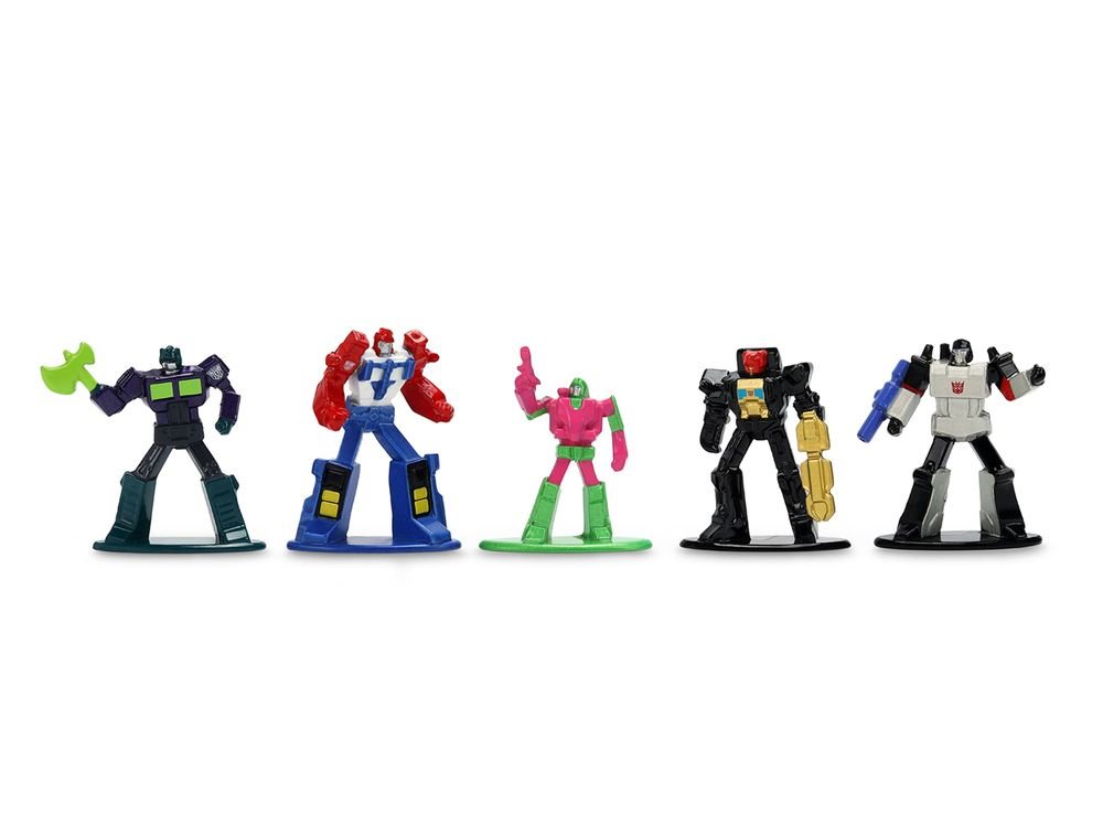 Set of 12 Diecast Figures "Transformers" Franchise "Nano Metalfigs" Series Diecast Models by Jada view 3