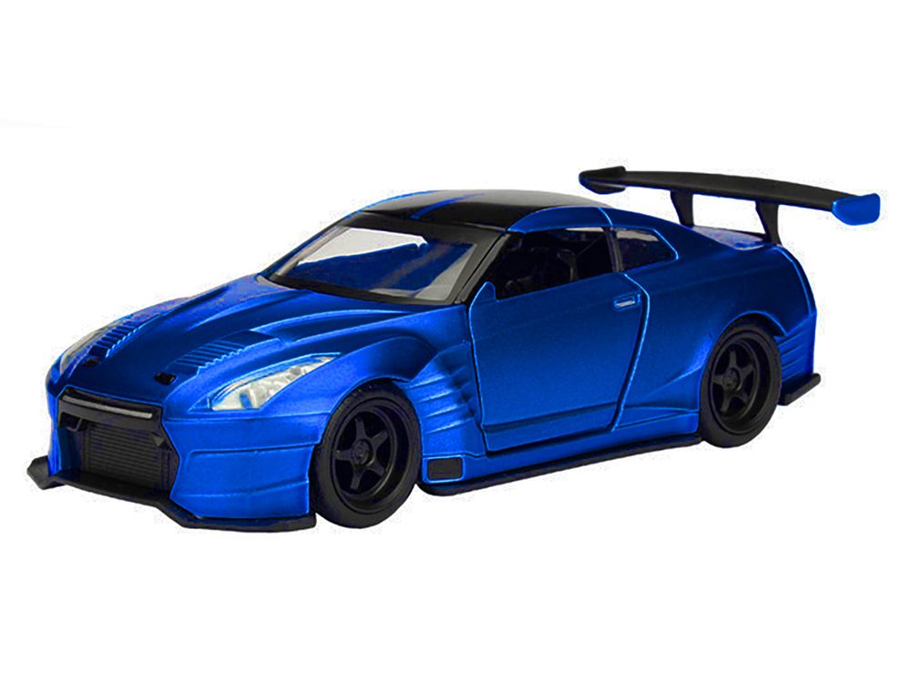 Brian's 2009 Nissan GTR R35 Blue Ben Sopra "Furious 7" (2015) Movie "25 Years of Fast & Furious" Series 1/32 Diecast Model Car by Jada view 2