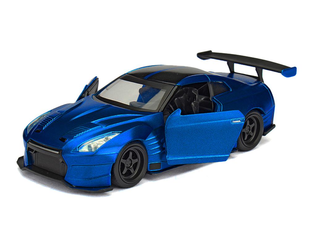 Brian's 2009 Nissan GTR R35 Blue Ben Sopra "Furious 7" (2015) Movie "25 Years of Fast & Furious" Series 1/32 Diecast Model Car by Jada view 3