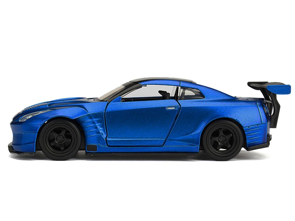 Brian's 2009 Nissan GTR R35 Blue Ben Sopra "Furious 7" (2015) Movie "25 Years of Fast & Furious" Series 1/32 Diecast Model Car by Jada view 4