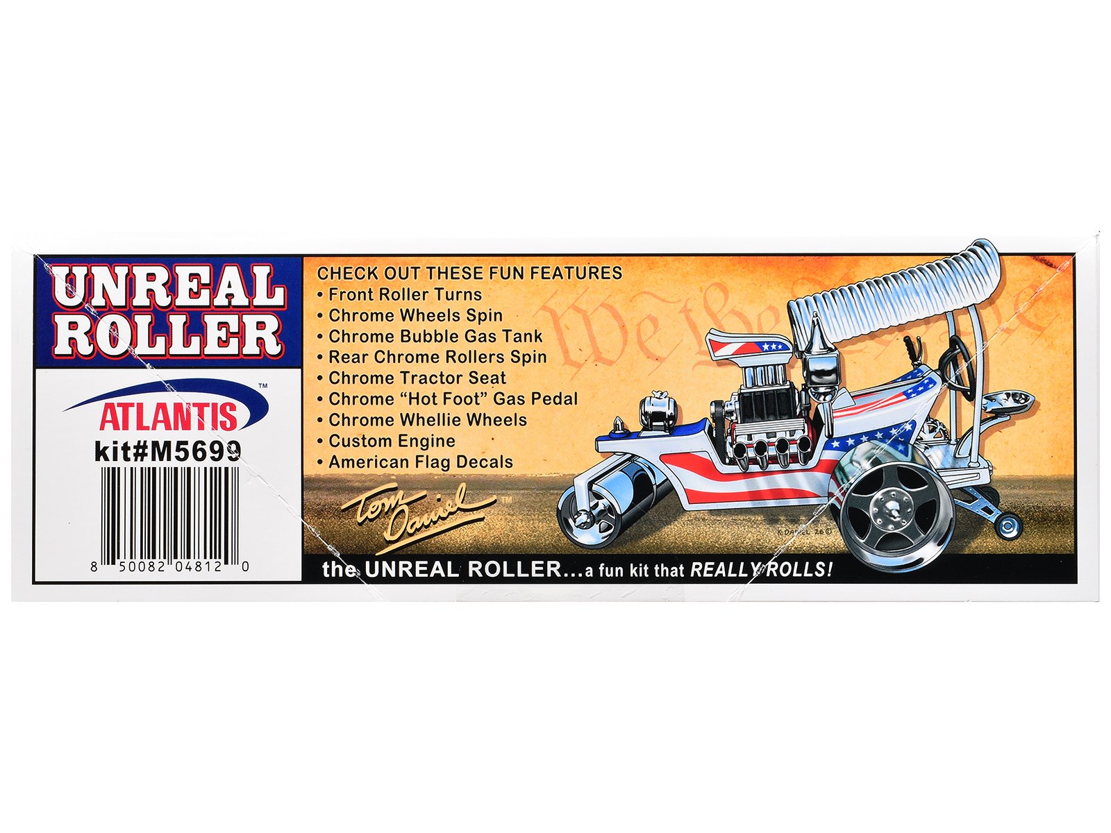 Skill 2 Model Kit Tom Daniel's Unreal Roller "America 250th Anniversary" Edition 1/24 Scale Model by Atlantis view 2