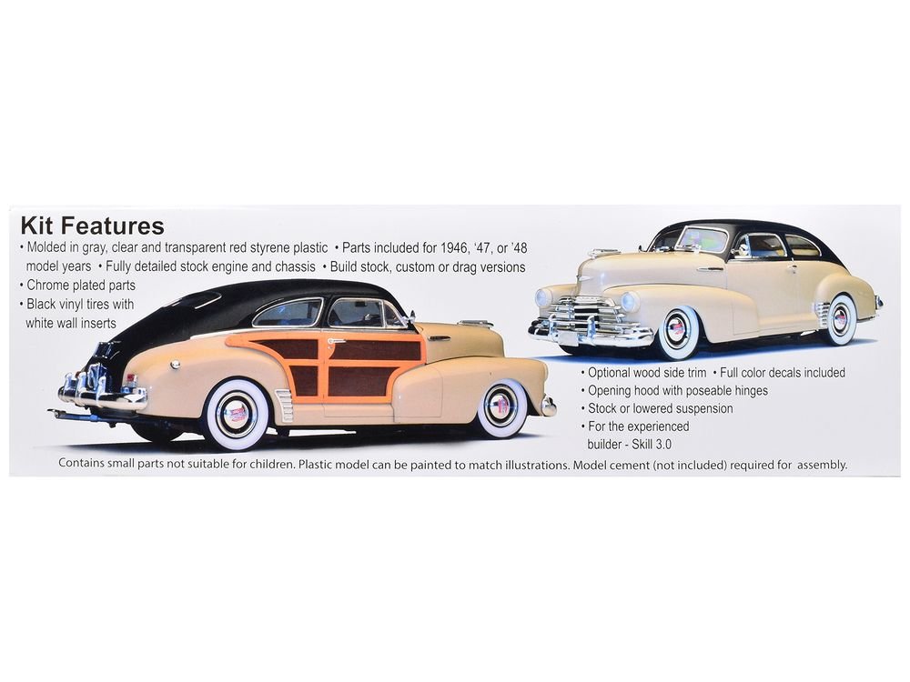 Skill 3 Model Kit 1947 Chevrolet Fleetmaster 3-in-1 Kit 1/25 Scale Model by Moebius view 3