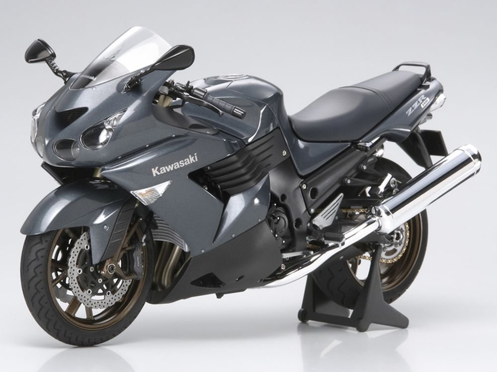 Model Kit Kawasaki ZZR 1400 Motorcycle 1/12 Scale Model by Tamiya view 3