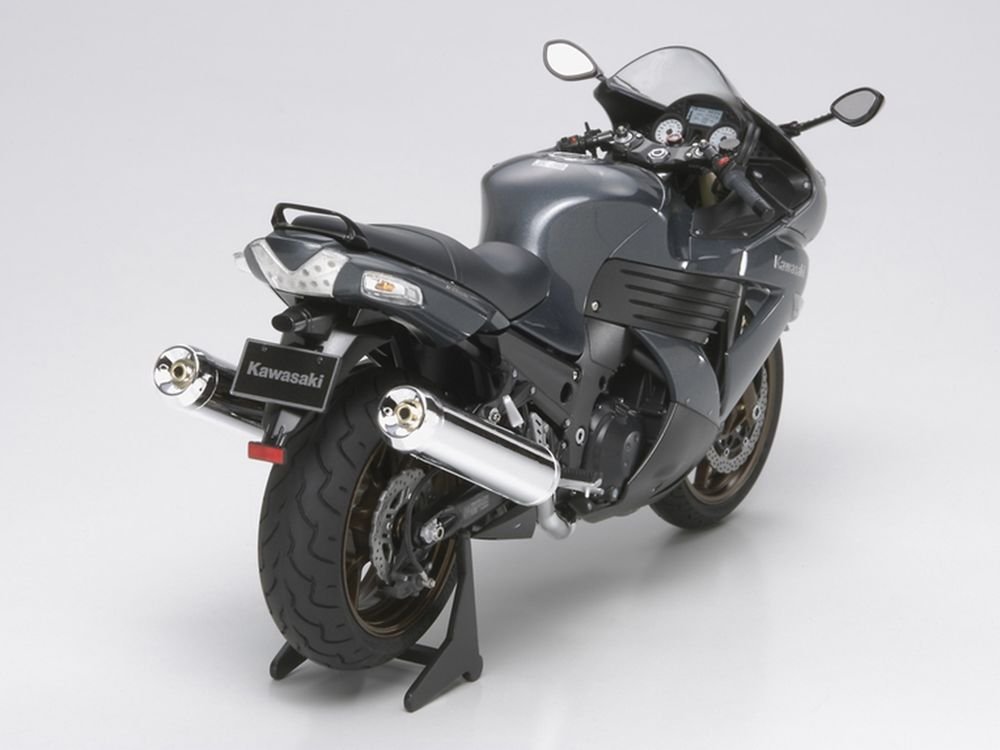 Model Kit Kawasaki ZZR 1400 Motorcycle 1/12 Scale Model by Tamiya view 4