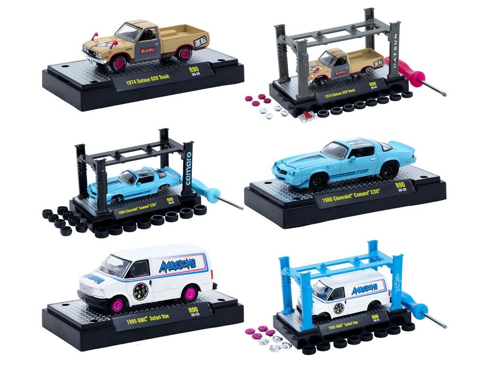Model Kit 3 piece Car Set Release #90 Limited Edition to 6000 pieces Worldwide 1/64 Diecast Model Cars by M2 Machines view 2
