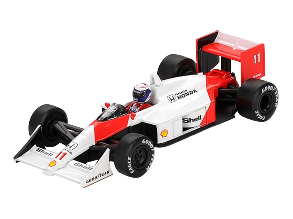 McLaren MP4/4 #11 Alain Prost 2nd Place Formula One F1 "Japanese GP" (1988) with Driver Figure Limited Edition 1/64 Diecast Model Car by Mini GT view 2