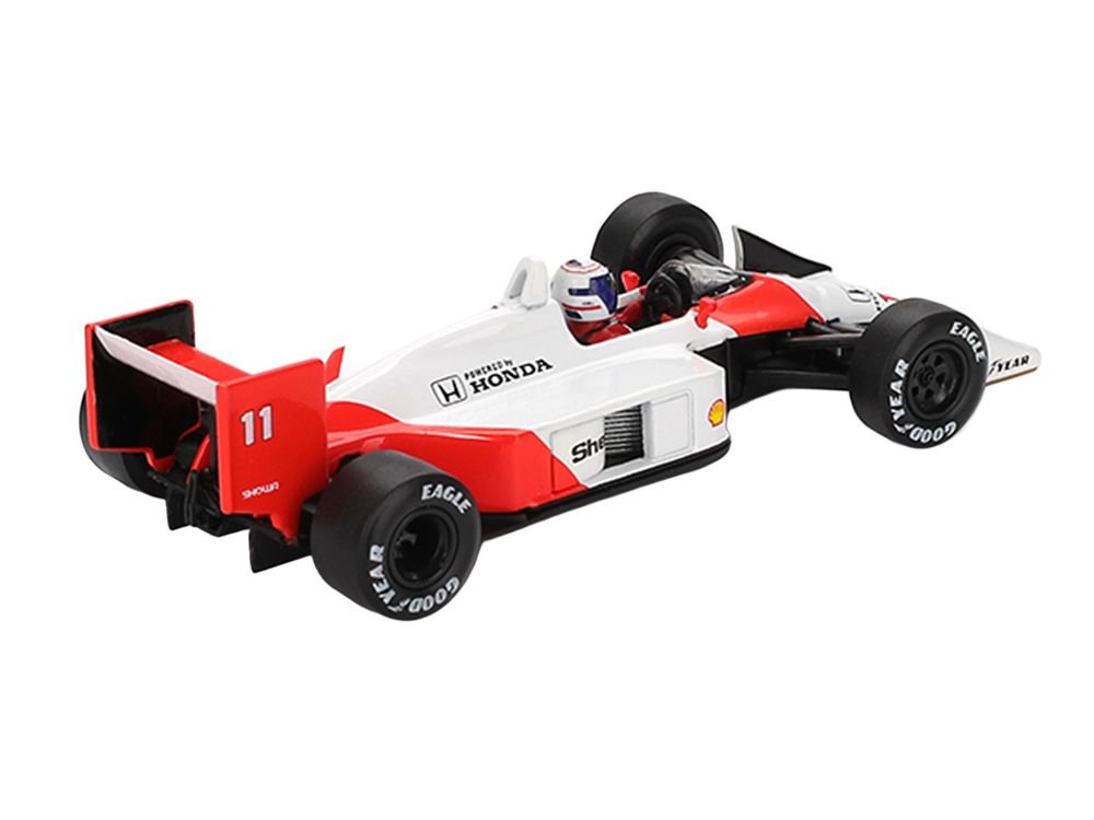 McLaren MP4/4 #11 Alain Prost 2nd Place Formula One F1 "Japanese GP" (1988) with Driver Figure Limited Edition 1/64 Diecast Model Car by Mini GT view 4