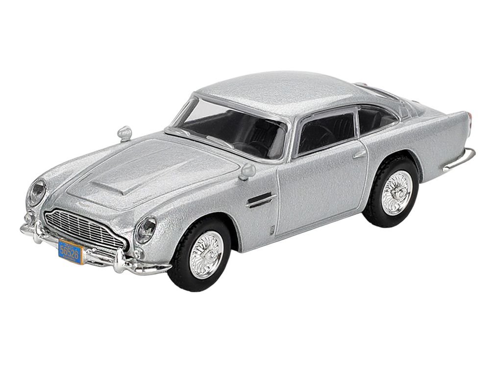 Aston Martin DB5 Birch Silver Metallic 007 James Bond "Casino Royale" (2006) Movie Limited Edition 1/64 Diecast Model Car by Mini GT view 2