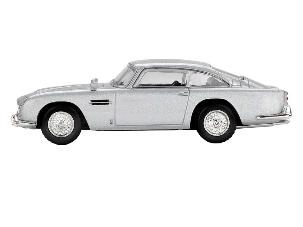 Aston Martin DB5 Birch Silver Metallic 007 James Bond "Casino Royale" (2006) Movie Limited Edition 1/64 Diecast Model Car by Mini GT view 3