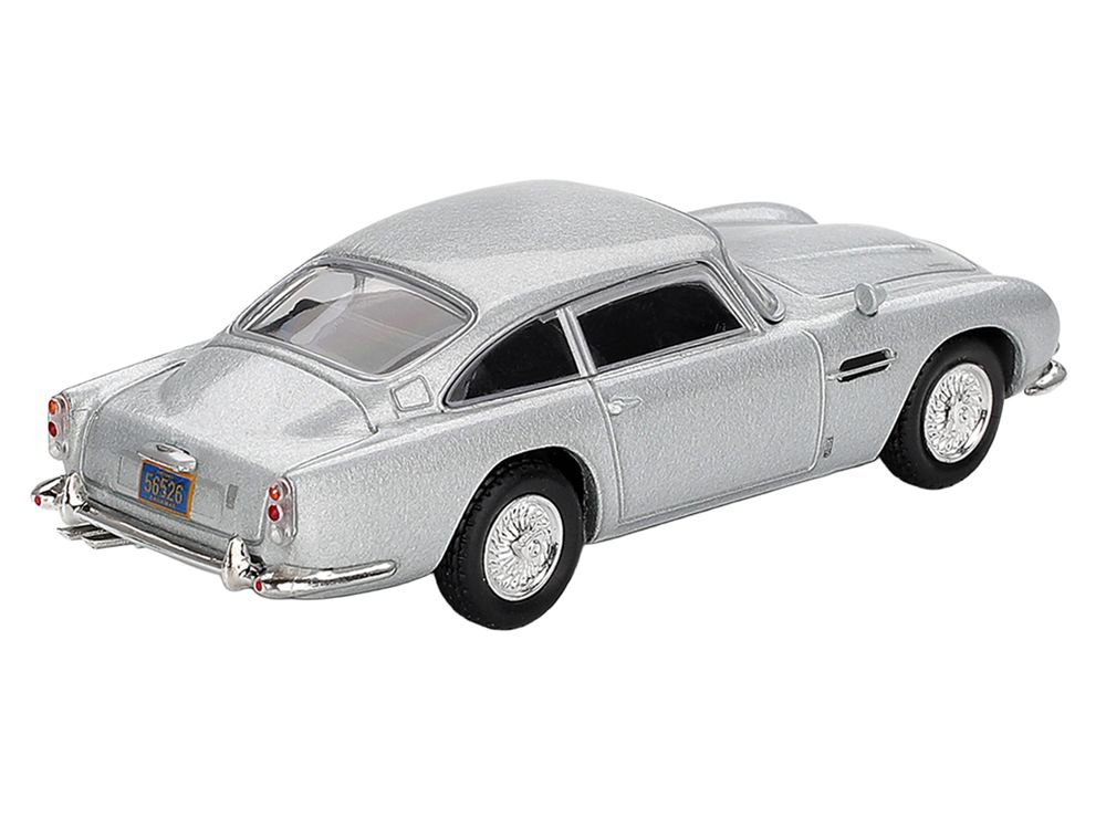 Aston Martin DB5 Birch Silver Metallic 007 James Bond "Casino Royale" (2006) Movie Limited Edition 1/64 Diecast Model Car by Mini GT view 4