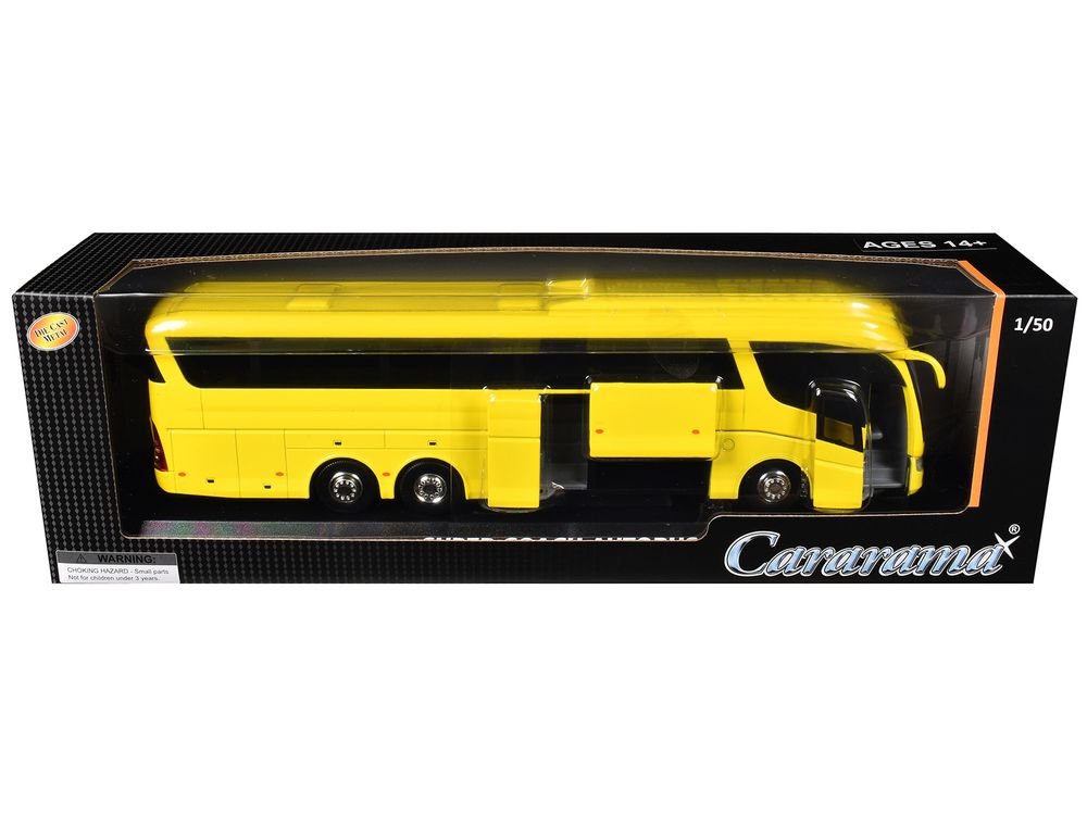 Super Coach Autobus Yellow 1/50 Diecast Model by Cararama view 3