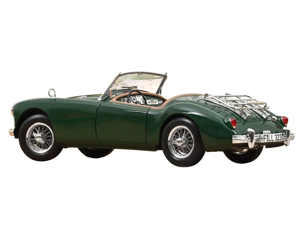 1955 MG MGA Cabriolet British Racing Green 1/18 Diecast Model Car by Norev view 5