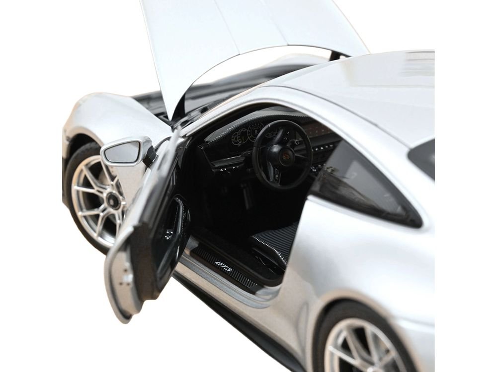 2025 Porsche 911 GT3 Touring GT Silver Metallic 1/18 Diecast Model Car by Norev view 4