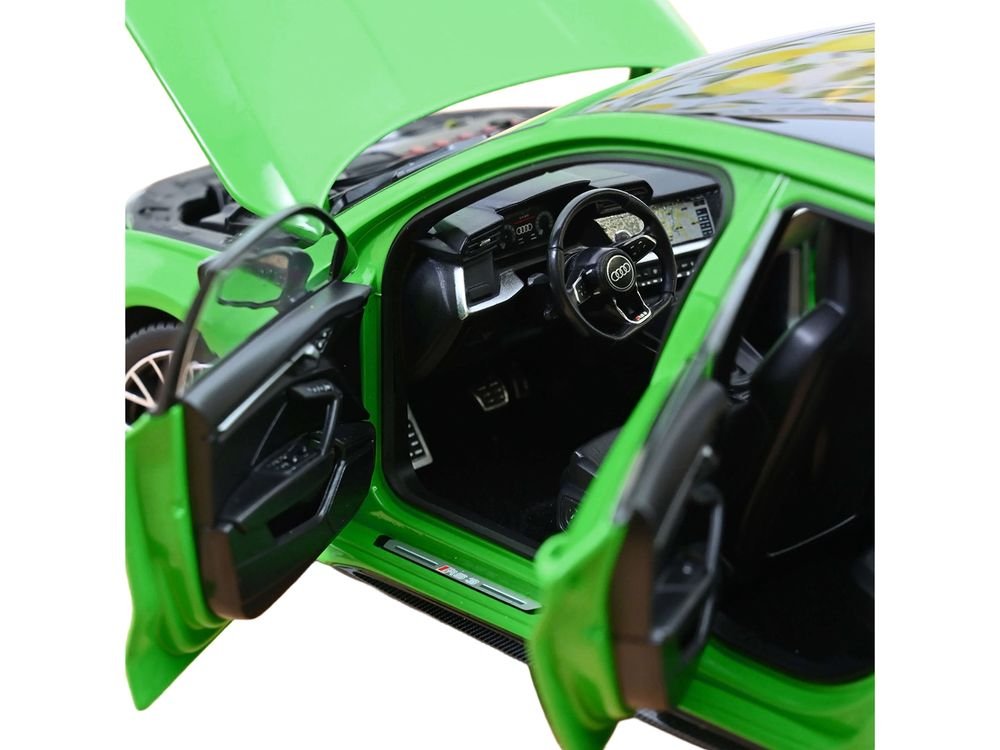 2025 Audi RS 3 Kyalami Green with Moonroof 1/18 Diecast Model Car by Norev view 3