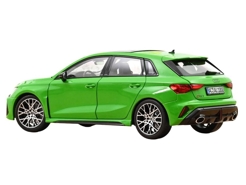 2025 Audi RS 3 Kyalami Green with Moonroof 1/18 Diecast Model Car by Norev view 5