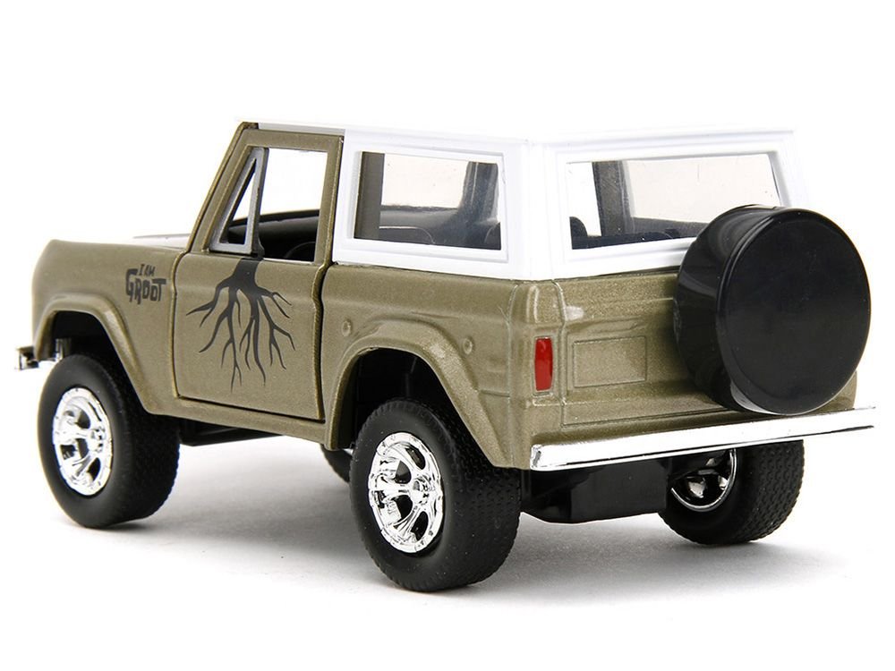 1973 Ford Bronco "Groot" Gold Metallic with White Top "Guardians of the Galaxy" "Hollywood Rides" Series 1/32 Diecast Car Model by Jada view 5