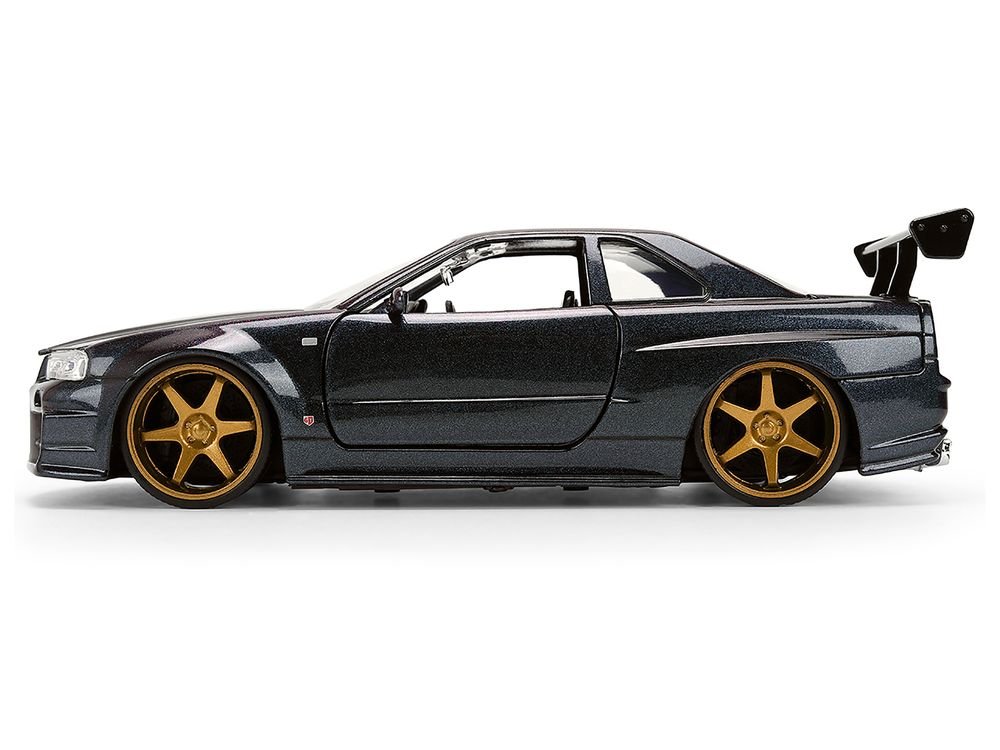 1999 Nissan Skyline GT-R (R34) RHD (Right Hand Drive) Magic Purple Metallic "JDM Tuners" Series 1/24 Diecast Car Model by Jada view 3