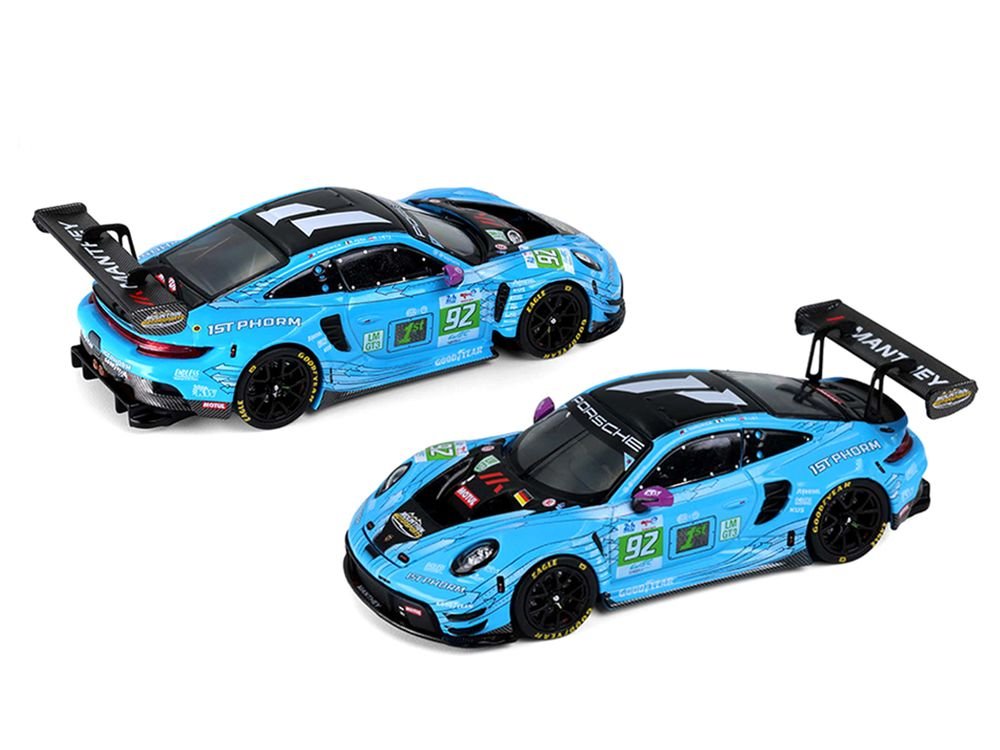 Porsche 911 GT3 R (992) #92 Ryan Hardwick - Richard Lietz - Riccardo Pera "Manthey 1st Phorm" LMGT3 Class Winner "24 Hours of Le Mans" (2025) 1/64 Diecast Model Car by Trends Hobby view 4