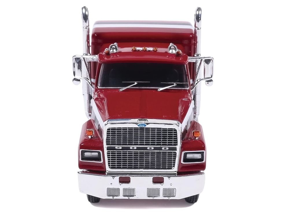 1978 Ford LTL-9000 Truck Tractor Red Metallic with Stripes 1/64 Diecast Model Car by IXO Models view 4