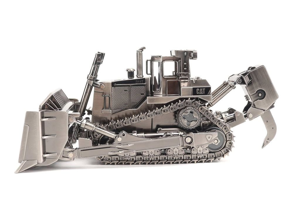 CAT Caterpillar D11T Track Type Tractor Dozer Antique Silver Finish "Commemorative Series" 1/50 Diecast Model by Diecast Masters view 2