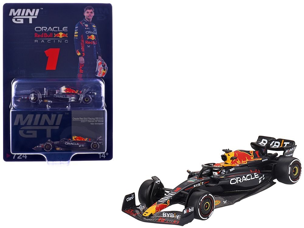 Red Bull Racing RB19 #1 Max Verstappen Winner Formula One F1 "Bahrain GP" (2023) Limited Edition 1/64 Die Cast Model Car by Mini GT