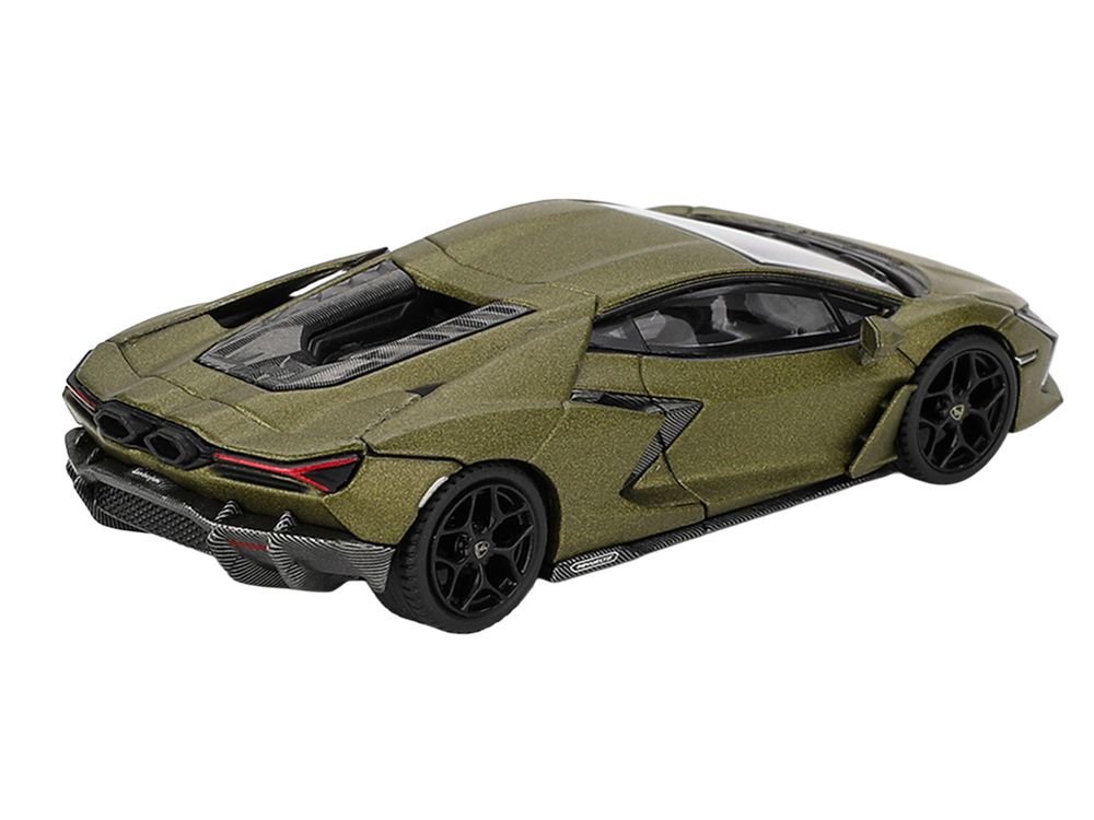Lamborghini Revuelto Verde Gea Matte Green Metallic Limited Edition 1/64 Die Cast Model Car by Mini GT view 4