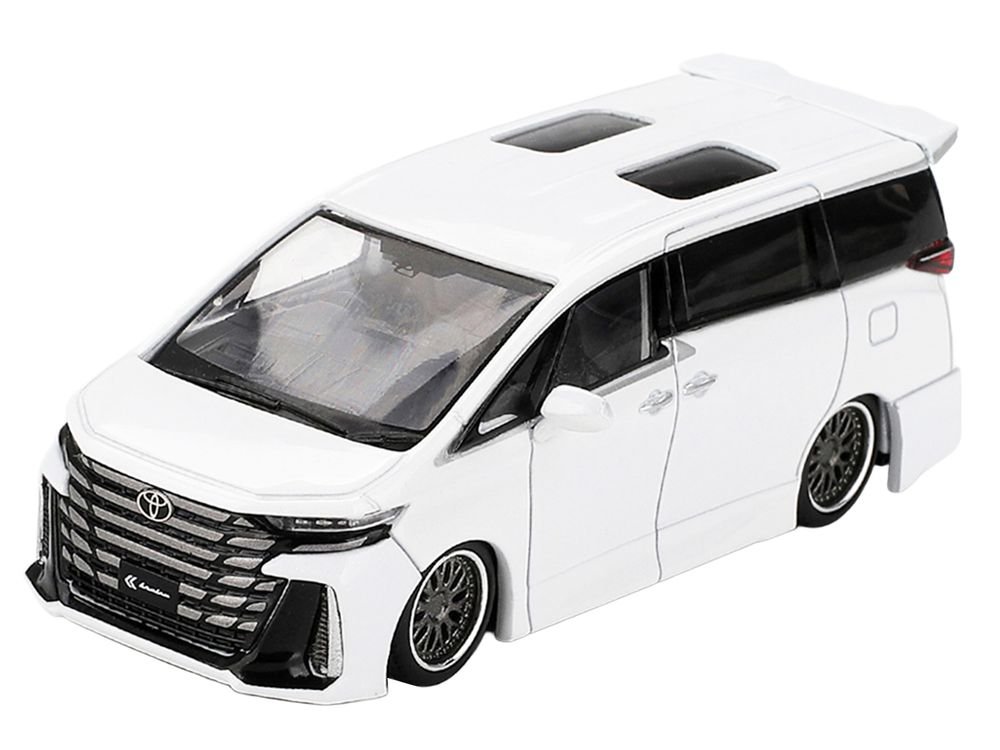 Toyota Vellfire 40 KUHL Van White Metallic Limited Edition 1/64 Die Cast Model Car by Mini GT view 2