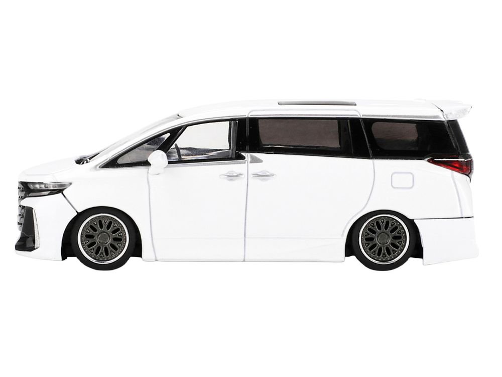 Toyota Vellfire 40 KUHL Van White Metallic Limited Edition 1/64 Die Cast Model Car by Mini GT view 3