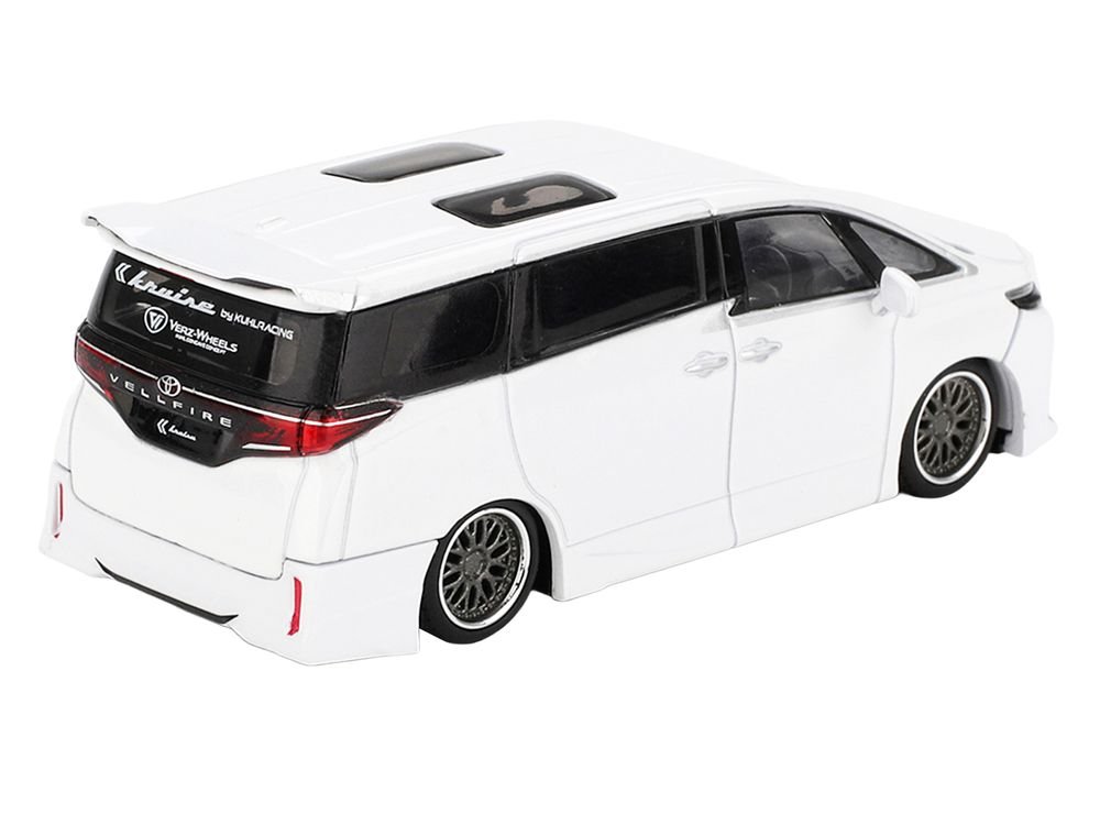 Toyota Vellfire 40 KUHL Van White Metallic Limited Edition 1/64 Die Cast Model Car by Mini GT view 4