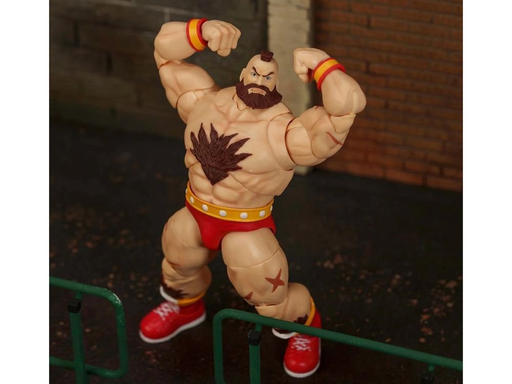 Zangief 7.5" Moveable Figure with Accessories and Alternate Head and Hands "Ultra Street Fighter II: The Final Challengers" (2017) Video Game Model by Jada view 5