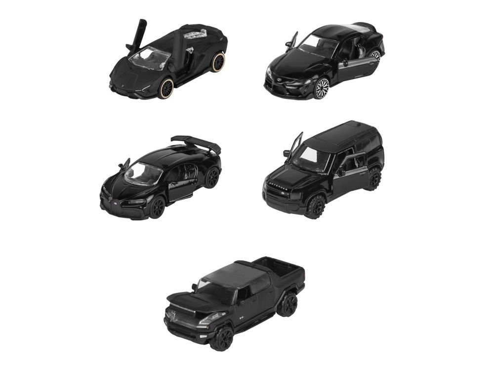 Black Edition (2026) 5 Piece Set 1/64 Diecast Model Cars by Majorette view 2