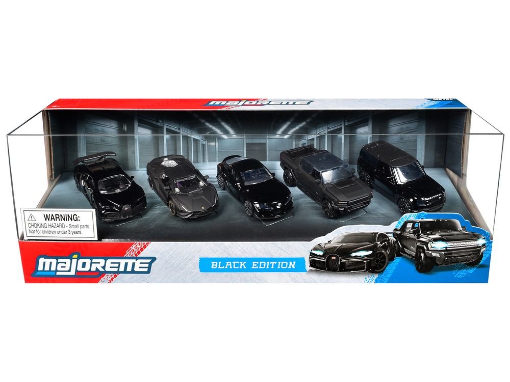 Black Edition (2026) 5 Piece Set 1/64 Diecast Model Cars by Majorette view 3