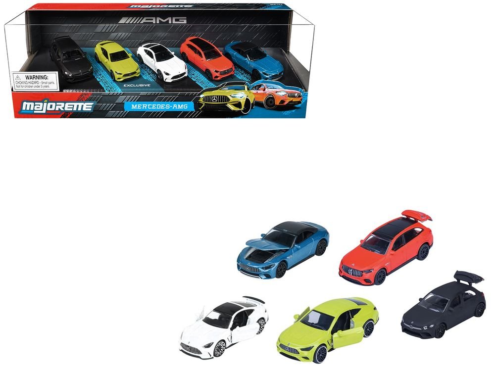 "Mercedes-AMG" 5 Piece Set 1/64 Diecast Model Cars by Majorette