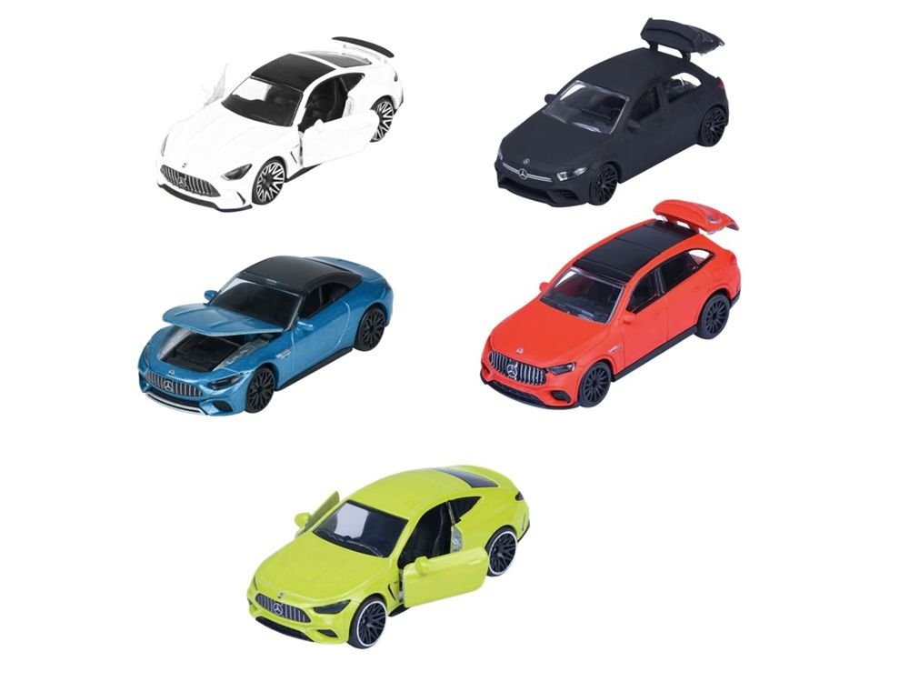 "Mercedes-AMG" 5 Piece Set 1/64 Diecast Model Cars by Majorette view 2