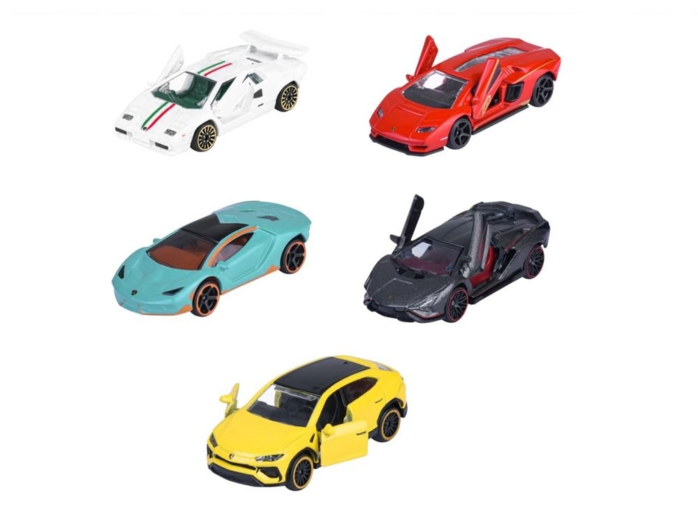 "Lamborghini" (2026) 5 Piece Set 1/64 Diecast Model Cars by Majorette view 2