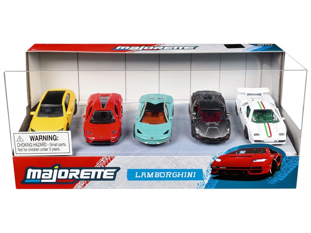 "Lamborghini" (2026) 5 Piece Set 1/64 Diecast Model Cars by Majorette view 3