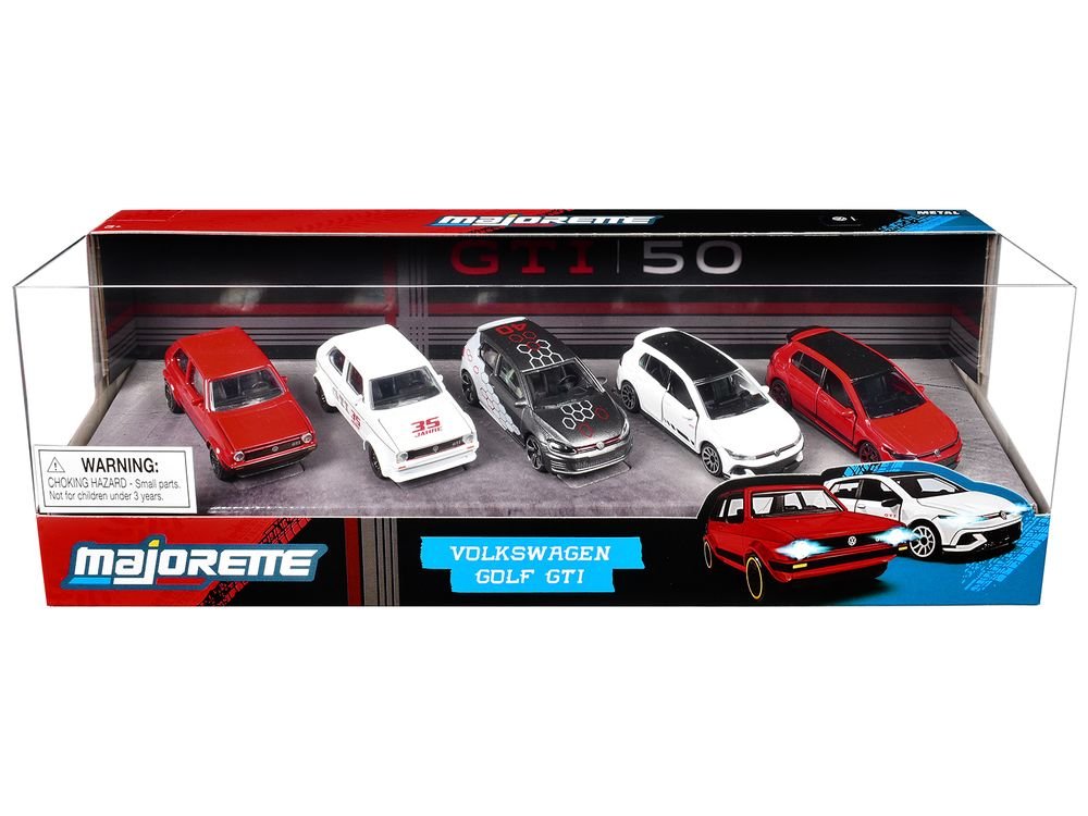 "Volkswagen Gold GTI" 5 Piece Set 1/64 Diecast Model Cars by Majorette view 3